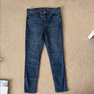 American Eagle Outfitters Women's Dark Blue Skinny Jeans